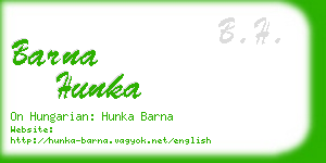 barna hunka business card